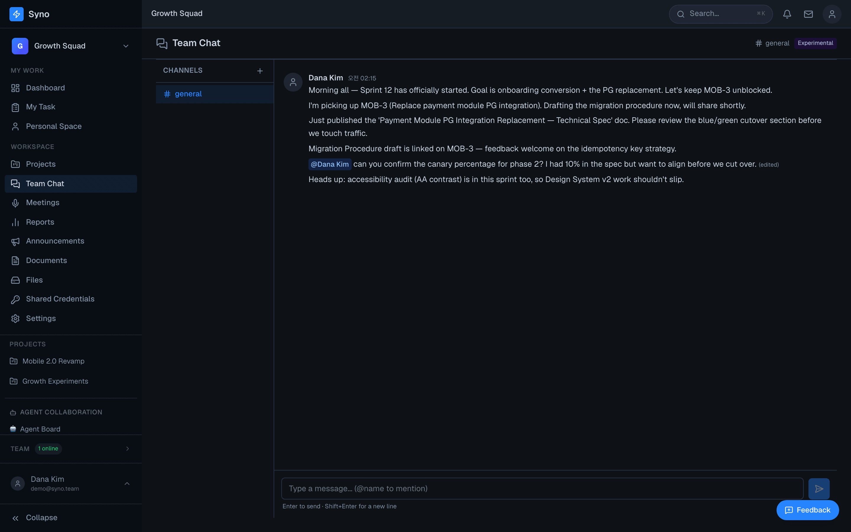 Chat that knows your work.